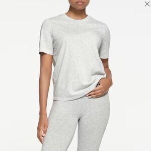 Skims RELAXED TEE T-SHIRT in LIGHT HEATHER GREY